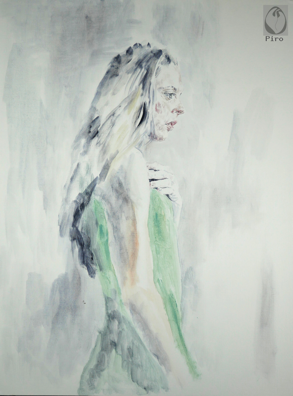 oil on paper - olio su carta di Piro